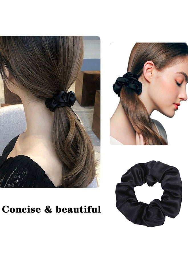 GUSGU 6pcs Hair Silk Scrunchies Satin Elastic Hair Bands Scrunchy Hair Ties Ropes Scrunchie Hair Accessories for Women and Girl Assorted Colors - Image 3