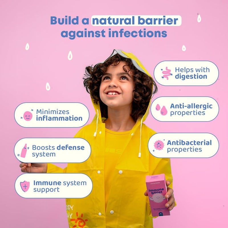 JoySpring Immune Drops  Kids Immunity Support Supplement 1 fl oz 30 Servings with Organic Elderberry Liquid Echinacea Oregon Grape Root  Orange Peel for Ages 216 Years and Adults - Image 3