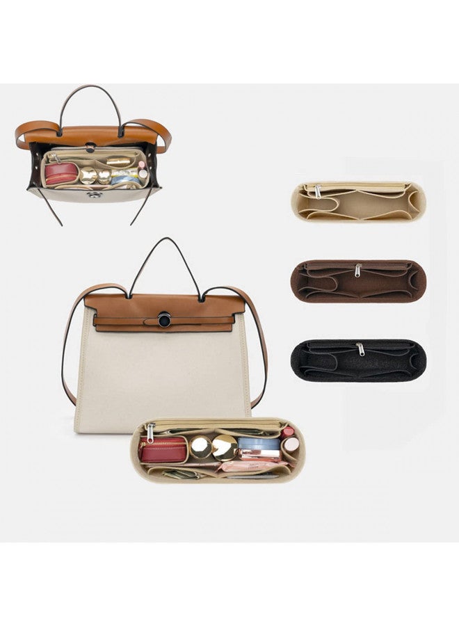 Lckaey Silk Purse Organizer for Handbags Herbag 39 organizer 1011beige-37.5 * 13 * 17cm - Image 4