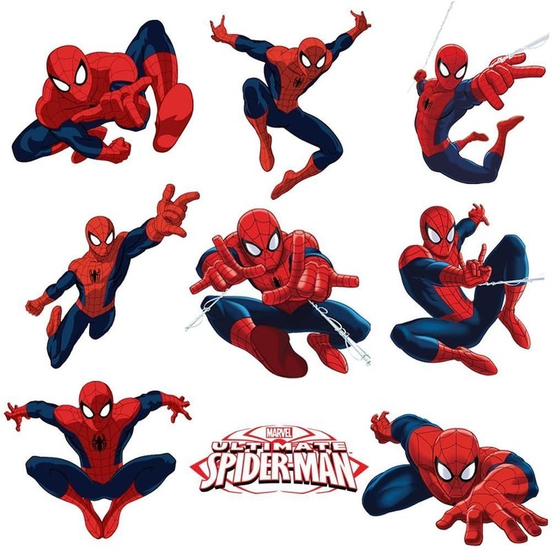Marvel Spiderman Sticker Pack for Kids Room Wall Decor | Peel and Stick Wall Decal for Ultimate Spider-man Party Decoration by Dekosh - Image 1