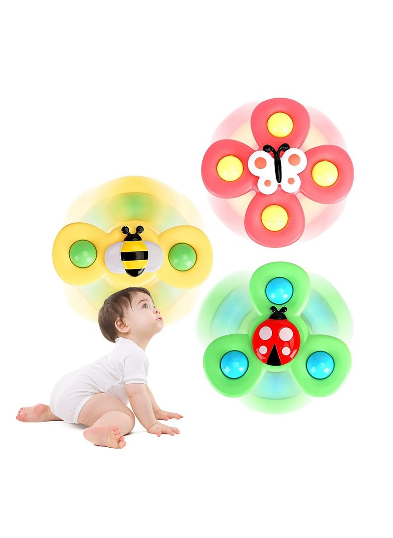3PCS Suction Cup Spinner Toys for Kids, Novelty Sensory Toys Fidget Spinner Bath Toys for Toddlers Baby Birthday Gifts  - Image 1