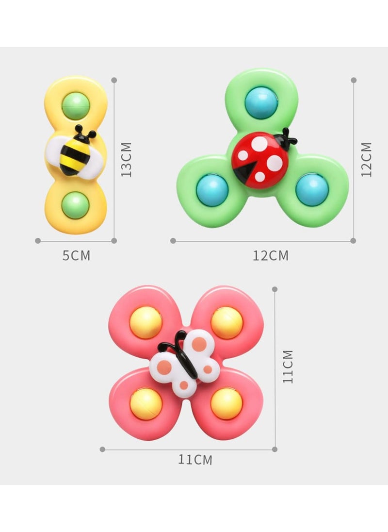 3PCS Suction Cup Spinner Toys for Kids, Novelty Sensory Toys Fidget Spinner Bath Toys for Toddlers Baby Birthday Gifts  - Image 3