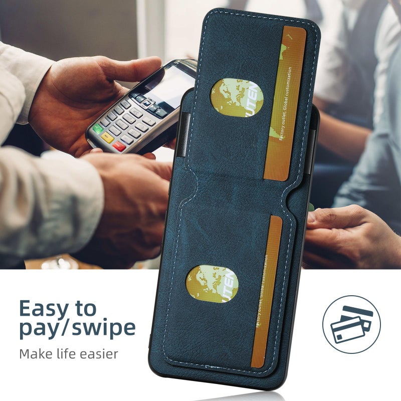 Suteni For Google Pixel 9 Pro H02 Litchi Leather Card Wallet Stand Back Phone Case(Blue) - Image 3