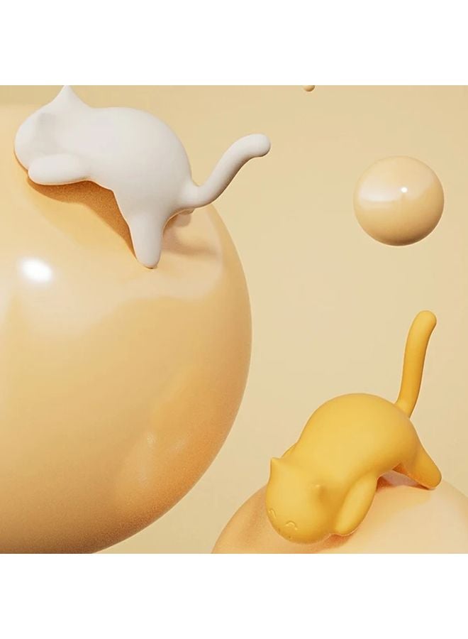 2pcs Pink Cat Shaped Self Adhesive Hooks Durable Plastic Hanging Organizer - Image 3