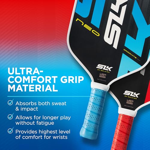 Selkirk Sport SLK Neo Graphite Pickleball Paddles Set of 2 | Designed in The USA | Complete Pickleball Set with 2 Pickle Ball Rackets, 3 Hybrid+ Balls, and SLK Sling Bag | Red & Blue - Image 5