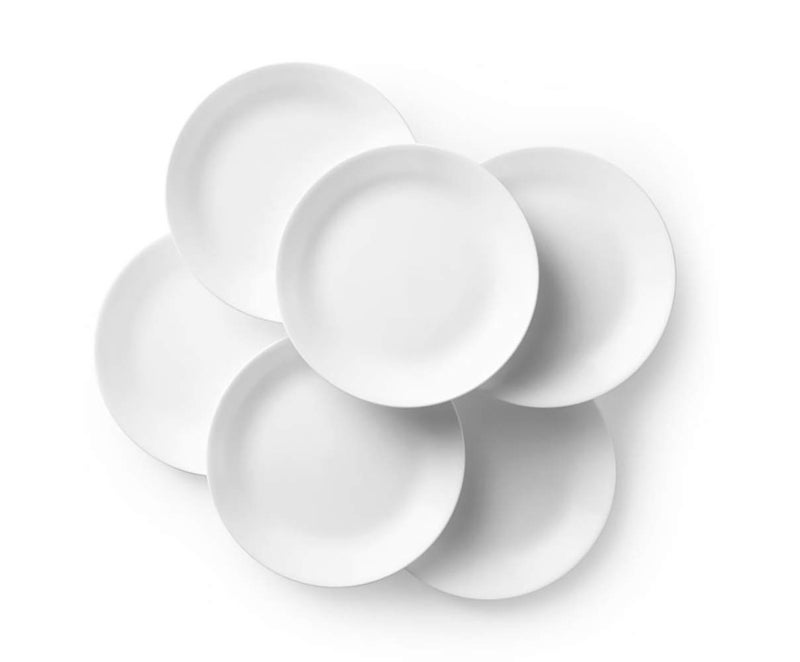 Corelle طقم أطباق العشاء البيضاء من كوريل وينتر فروست (10-1/4 بوصة  6 قطع) - Image 1