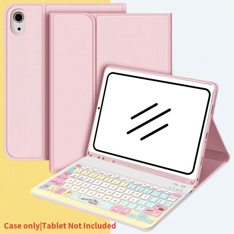 غلاف لوحة مفاتيح وردي لجهاز iPad 4 5 10.9 Air 6 11 Air 7 8 9 10 الجيل العاشر Pro 11 - Image 1