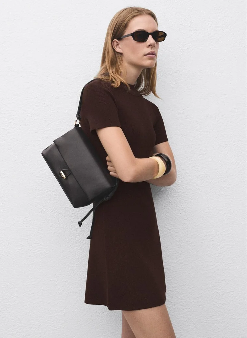 MANGO  Perkins-neck knitted dress for Women | Best Price UAE