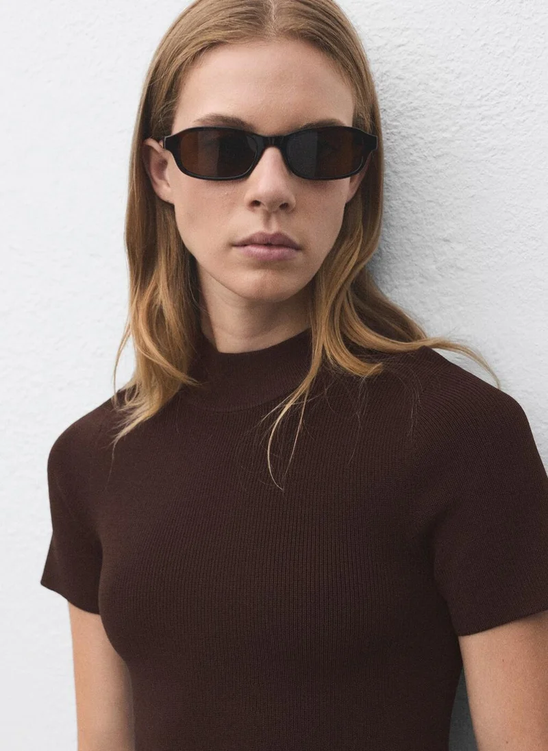 MANGO  Perkins-neck knitted dress for Women | Best Price UAE