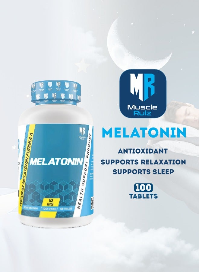 Muscle Rulz Melatonin 10mg, 100 Tablets - Image 3