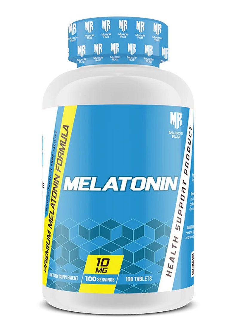 Muscle Rulz Melatonin 10mg, 100 Tablets - Image 1