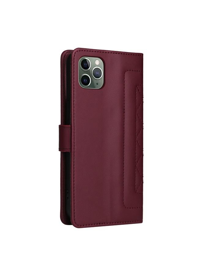 Zaboon Case For iPhone 11 Pro Diamond Lattice Leather Flip Phone Case - Image 3