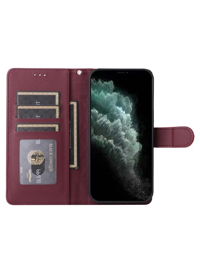 Zaboon Case For iPhone 11 Pro Diamond Lattice Leather Flip Phone Case - Image 4