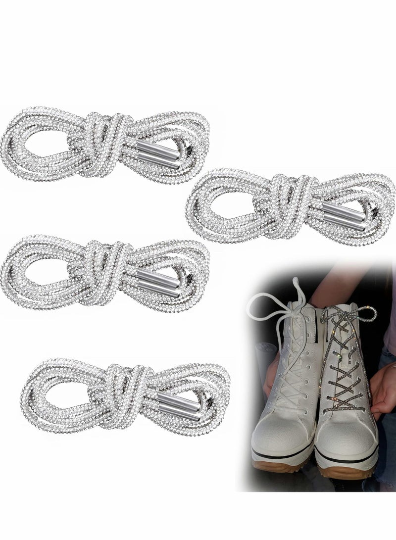 Rhinestone Shoe Laces Set, 2 Pairs of Shiny Crystal Glitter Rope for Sneakers, Perfect for AF1, AJ1, Ultra Boost and More, 120cm Length - Image 1
