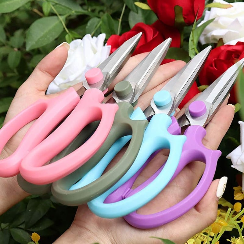 Leize Garden Flower Scissors, Premium Thickened Stainless Steel Floral Shears, Strong Pruner for Flowers, Branches and Leaves - Image 5