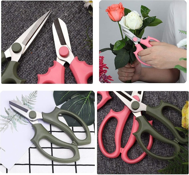 Leize Garden Flower Scissors, Premium Thickened Stainless Steel Floral Shears, Strong Pruner for Flowers, Branches and Leaves - Image 3