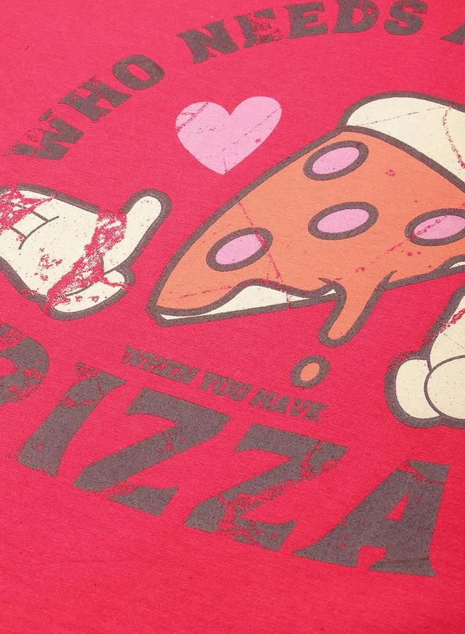 ديلينجر تيشيرت نسائي مطبوع واسع