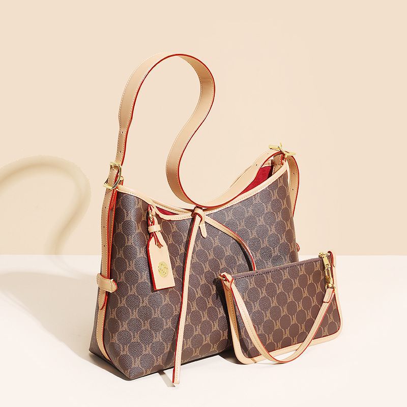 Crossbody Bag Women'S Arrival Women'S Handbag High-End Style Old Flower Vintage Tote Bag Large Capacity Shoulder Bag - Image 3