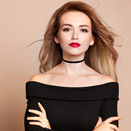 AnalysisyLove Classic Black Velvet Choker Necklace for Women, Valentines Birthday Gifts, Halloween Cosplay Jewelry - Image 3