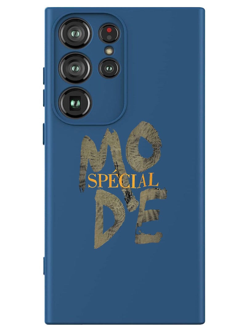 Theodor Protective Slim Fit Case Liquid Silicone Cover with Full Body Protection Anti-Scratch Shockproof Case For Samsung Galaxy S24 Ultra (Blue) - Mode special  - Image 1