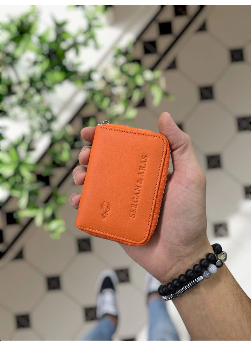 VISSO - 661 Zippered Credit Card Holder Model Genuine Leather Bag Personalized Card Holder Wallet For Men & Women - Image 1