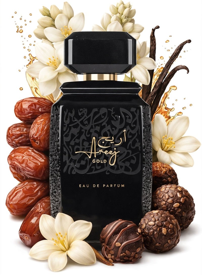 Rotana Perfumes Rotana Areej Gold Eau De Parfum 100ml – Long-Lasting Unisex Spicy Sweet Amber Perfume with Dates, Vanilla & Amberwood - Image 1
