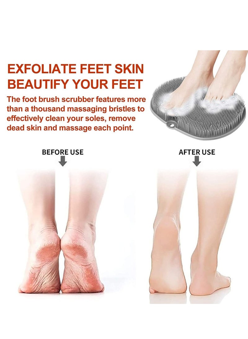 Arabest Foot Scrubber Cleaner Massager Shower Foot Care for Use in Shower for Men Women to Improve Circulation, Soothe Achy Feet & Reduce Pain - Non Slip Suction Cups (Green)  - Image 2