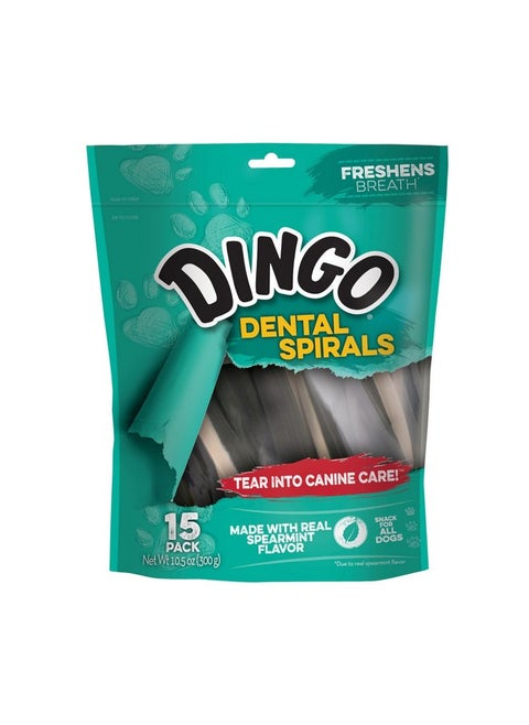 Dingo Dental Sticks for Tarter Control and Freshening Breath, Made with Real Chicken, Great Treats for Small, Medium, and, Large Dogs 15-Count