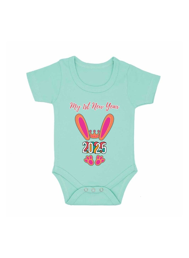 PRINTSHOP4ME My 1st New Year Baby Romper–Soft Cotton Half Sleeve Bodysuits For Newborns,Infants And Toddlers– Unisex Baby Onesies For Boys And Girls-Baby Romper For New Year - Image 1