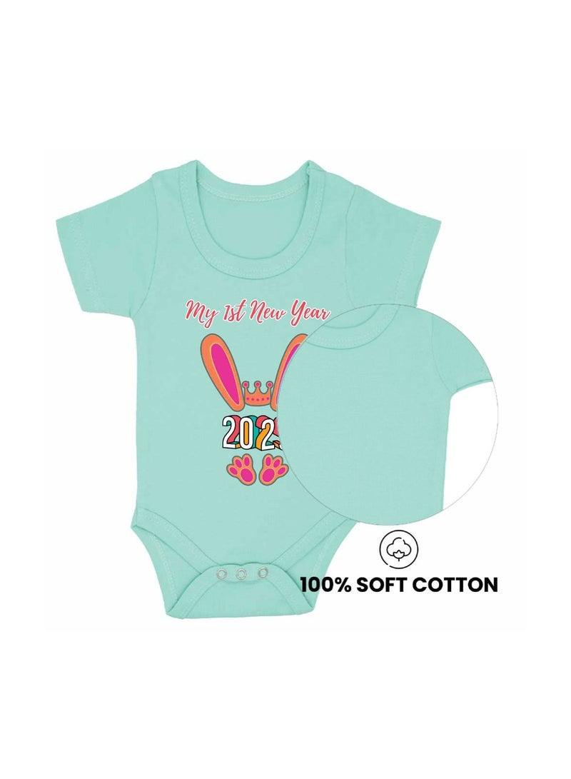 PRINTSHOP4ME My 1st New Year Baby Romper–Soft Cotton Half Sleeve Bodysuits For Newborns,Infants And Toddlers– Unisex Baby Onesies For Boys And Girls-Baby Romper For New Year - Image 3