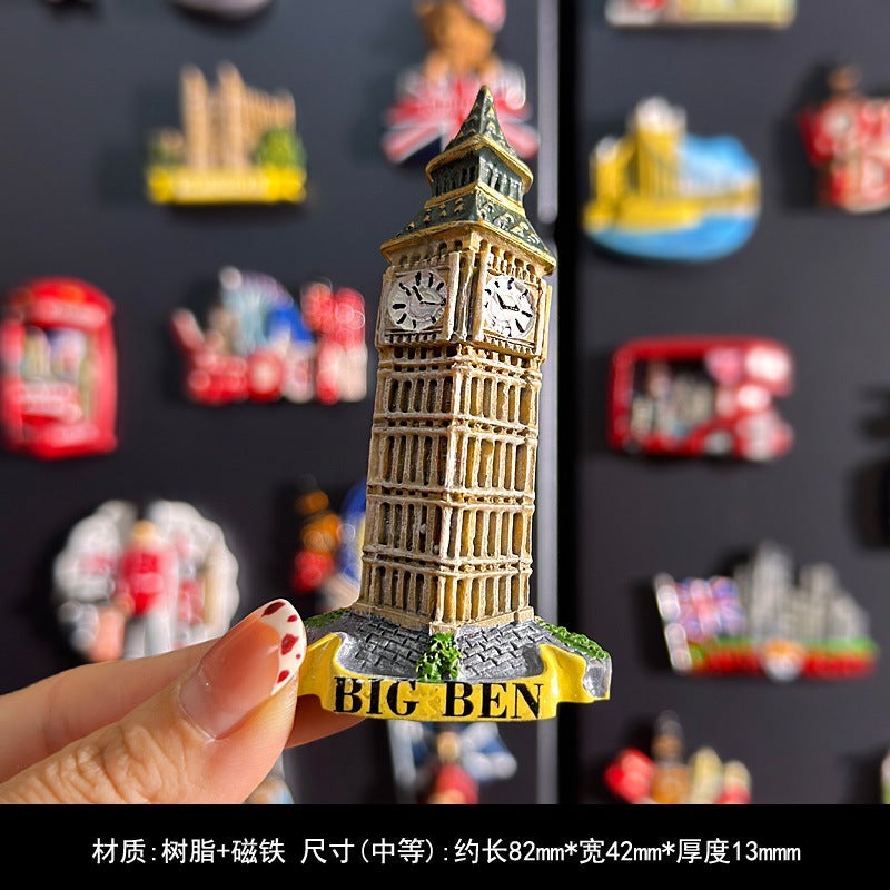 3D World Map Fridge Magnets - Creative Travel Souvenirs from Europe - Image 1
