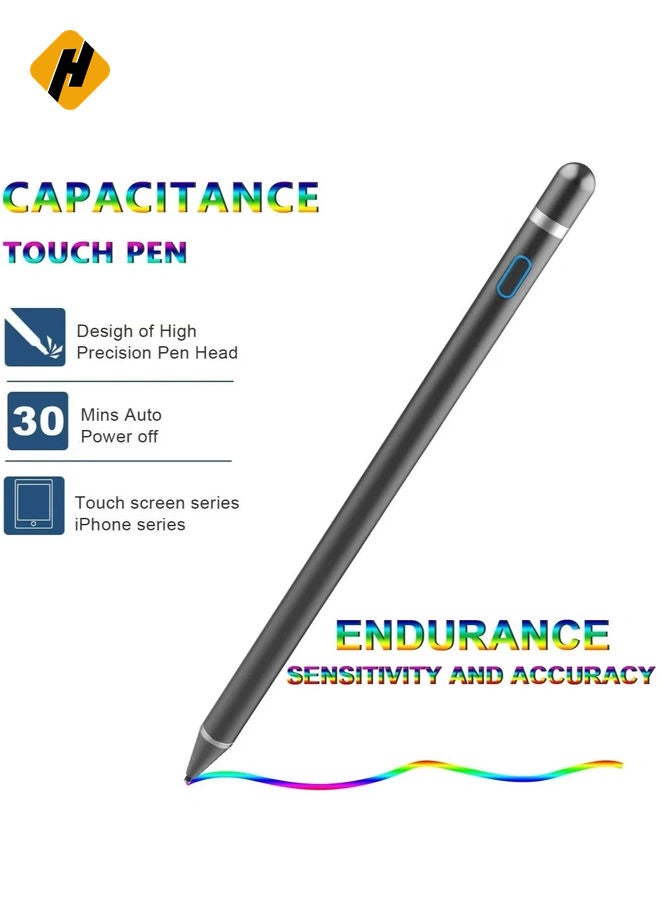 HuHa Stylus Pen Digital Pencil Fine Point Active Pen for Touch Screens, Compatible with iPhone iPad and Other Tablets (Black) - Image 4