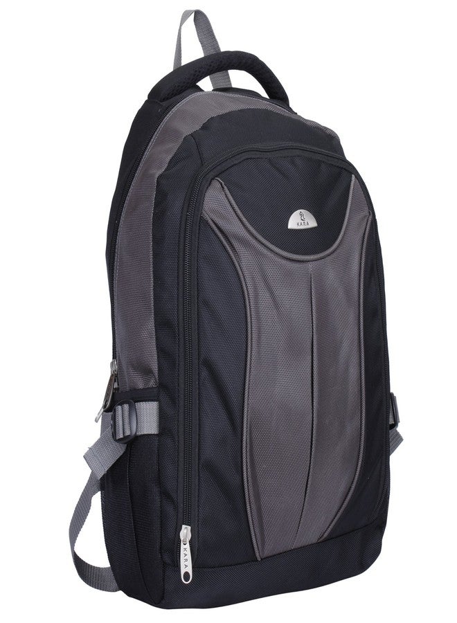 KARA 14 Ltrs Black Laptop Backpack (8261 Black + Grey Backpack) - Image 2