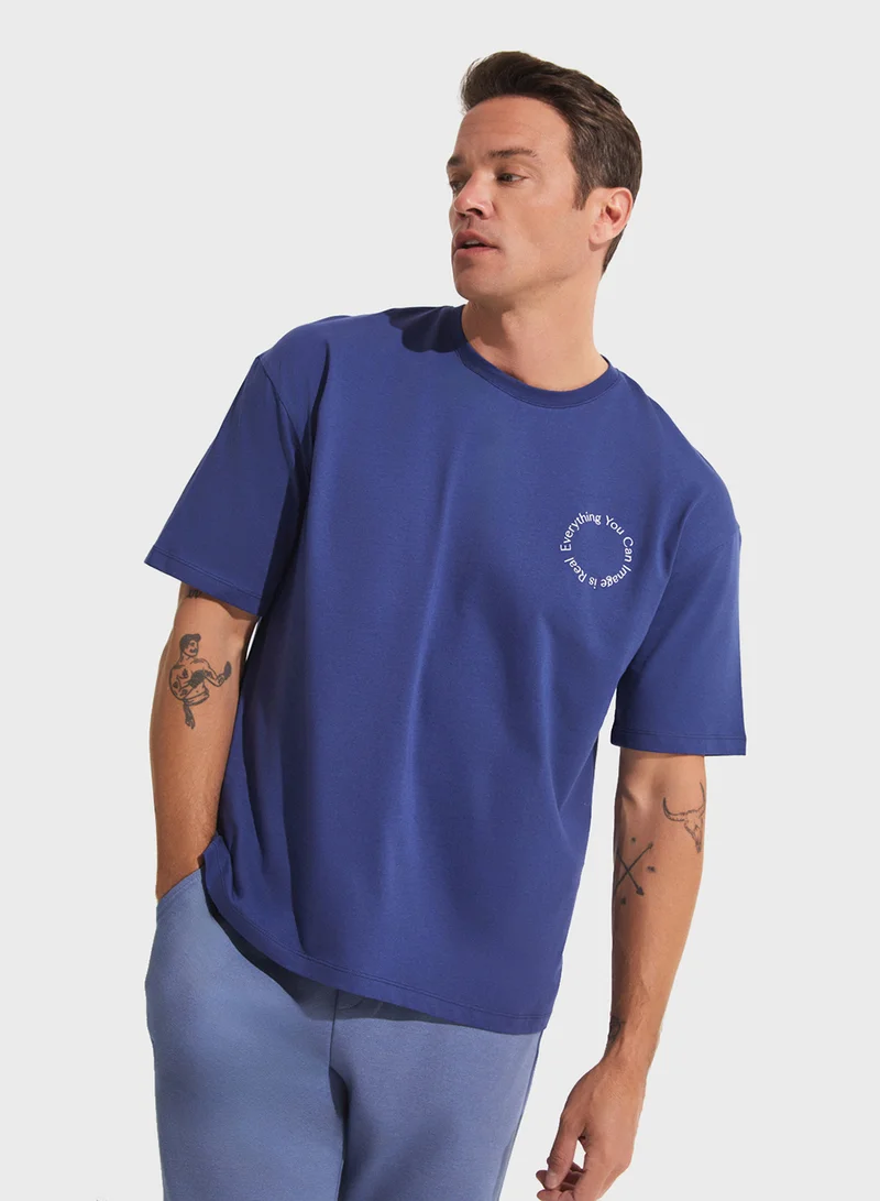 جون Printed Oversized T-Shirt