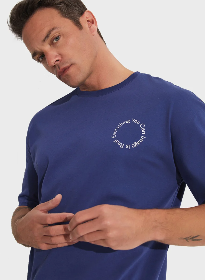 جون Printed Oversized T-Shirt