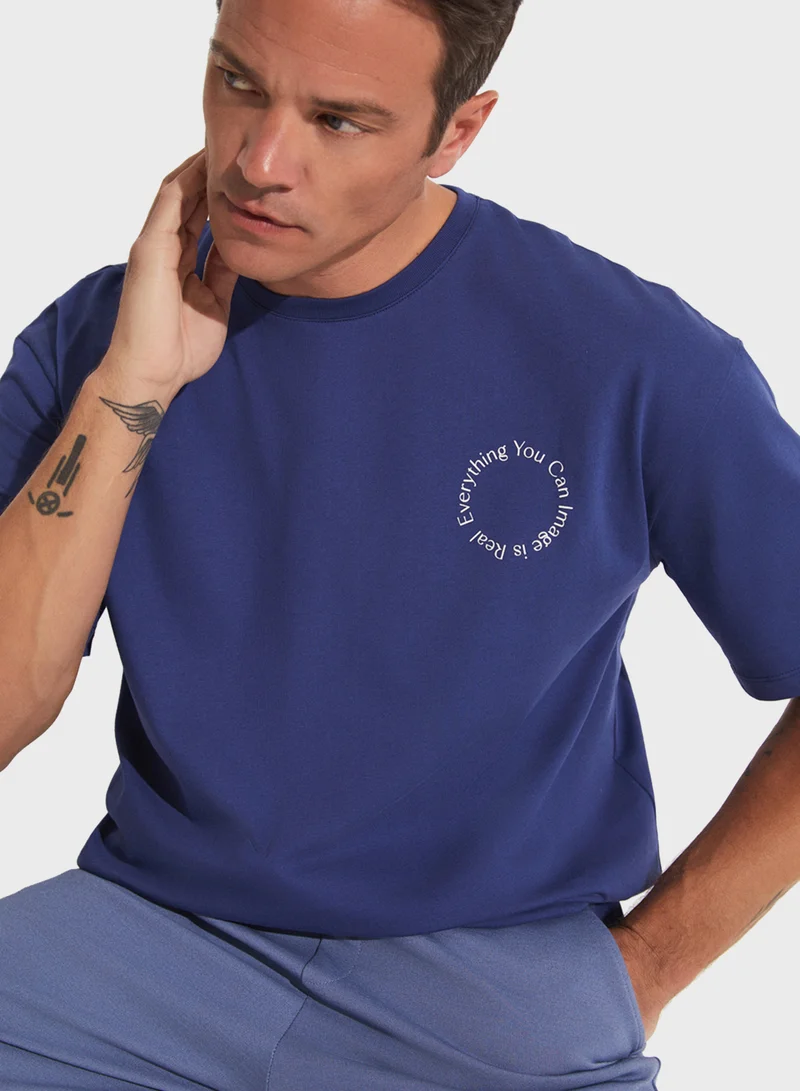 جون Printed Oversized T-Shirt