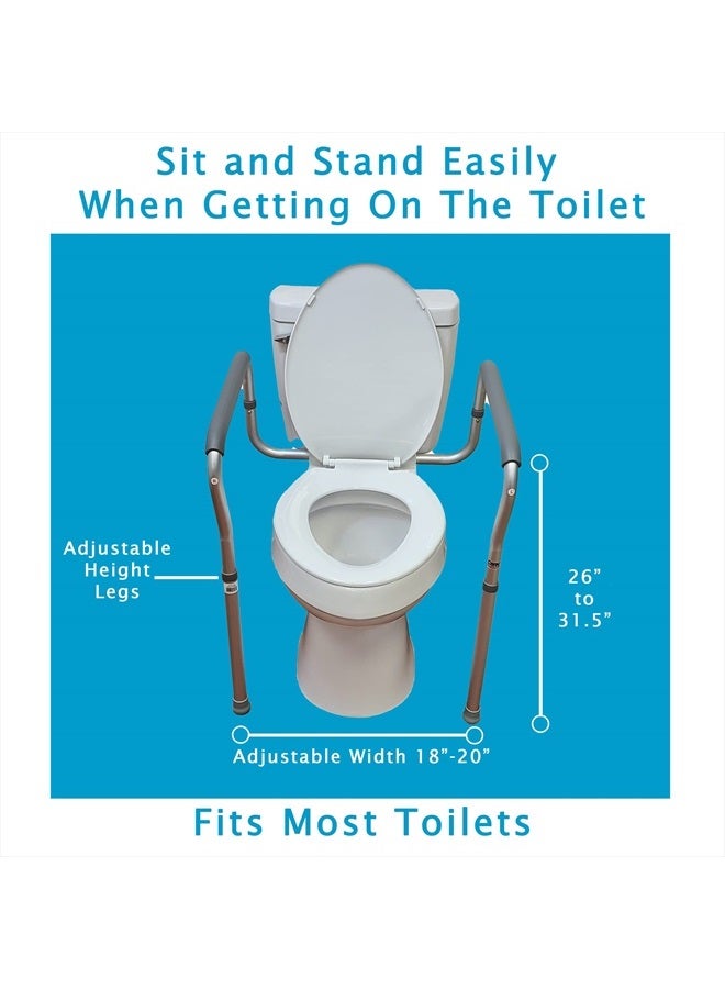 careX Toilet Safety Rails - Toilet Safety Frame For Elderly, Handicap, Or Disabled - Toilet Rails For Home Use, Elderly, Toilet Bars For Elderly And Disabled - Image 3