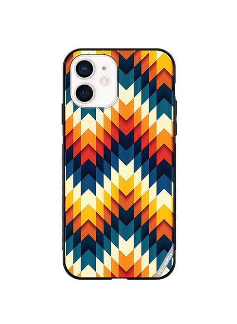 Protective Case Cover For Apple iPhone 12 Abstract Design Multicolour