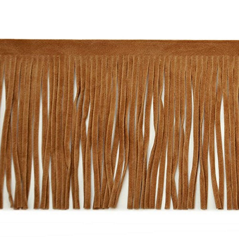 Expo International 4-Inch Faux Suede Fringe Trim Embellishment, 10-Yard, Beige - Image 4