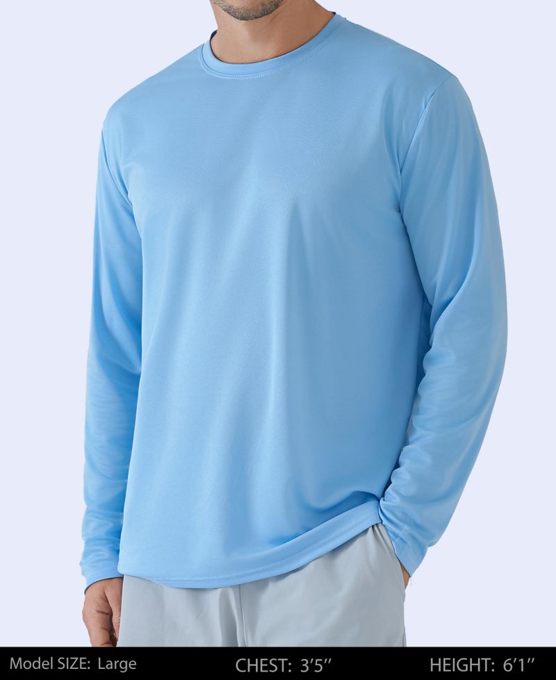 OYGSieg 6 Pack Long Sleeve Shirts for Men Moisture Wicking UPF SPF Sun Protection Tee Shirts Workout T Shirts Casual L - Image 2