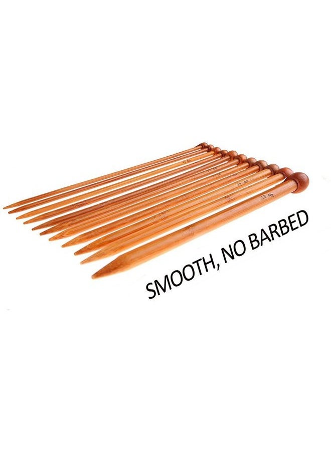Fairycece 10" Bamboo Knitting Needles for Beginner and 22-Pack Crochet Set 9.8" Bamboo Knitting Needles 22 Pcs+bag 3369957 - Image 3