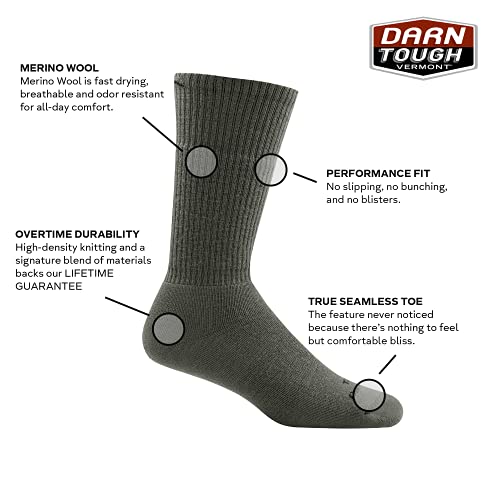 Darn Tough Vermont Tactical Boot Full Cushion Socks (T4022) Unisex - Black, Large - Image 2