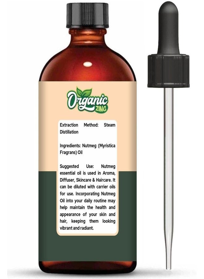 ORGANIC ZING زيت جوزة الطيب العضوي (Myristica Fragrans) | زيت عطري نقي وطبيعي للتعطير، وأجهزة التبخير، والعناية بالبشرة والشعر - 118 مل / 3.99 أونصة سائلة - Image 2