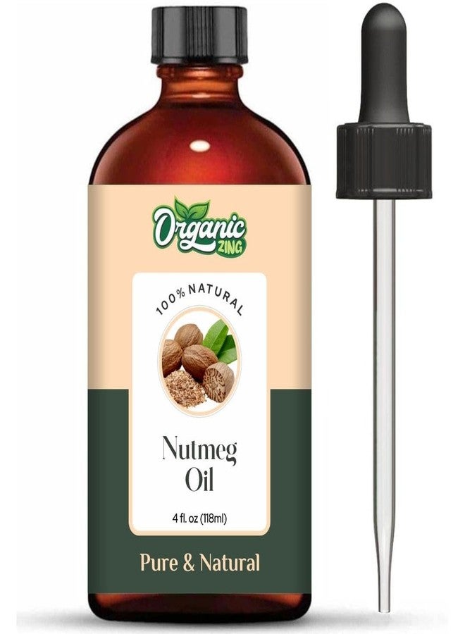 ORGANIC ZING زيت جوزة الطيب العضوي (Myristica Fragrans) | زيت عطري نقي وطبيعي للتعطير، وأجهزة التبخير، والعناية بالبشرة والشعر - 118 مل / 3.99 أونصة سائلة - Image 1