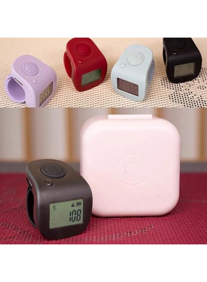 Blue Multifunction Hand Press Counter with Rotating Screen Rechargeable for Religious Events - Image 4