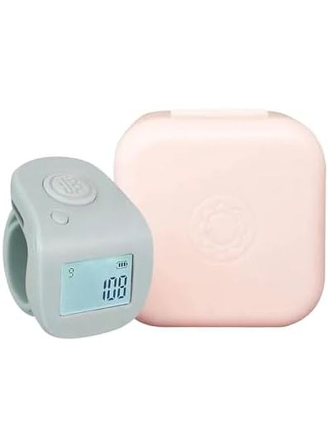 Blue Multifunction Hand Press Counter with Rotating Screen Rechargeable for Religious Events - Image 2