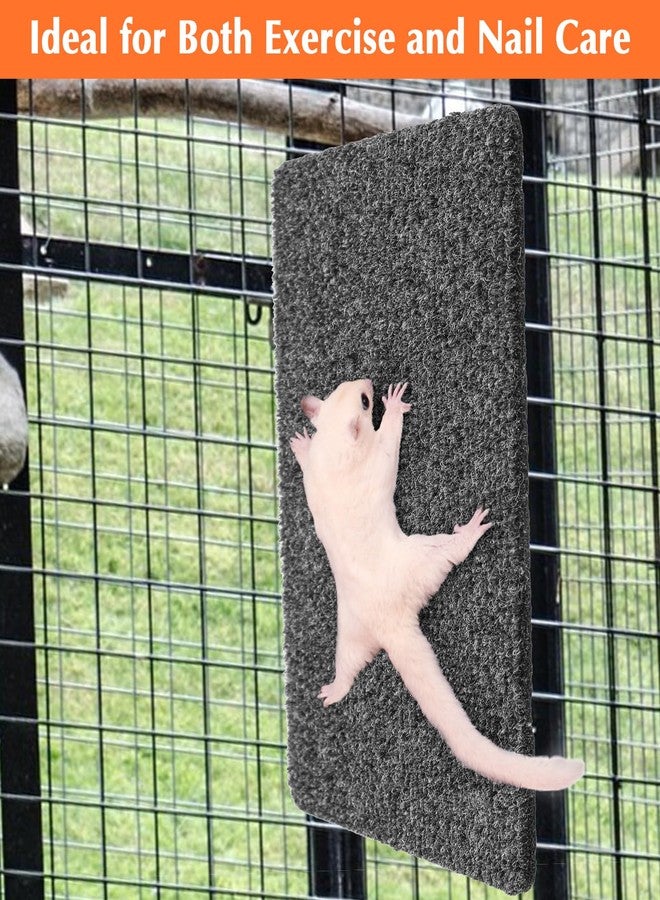 Yolev 3 Pcs Sugar Glider Cage Accessories,Sugar Glider Toys Climbing Mats 9 × 7.5 inch for Sharpening Claws, Small Pets Scratching Pads Climbing Toys for Cage Wall Furniture - Image 5