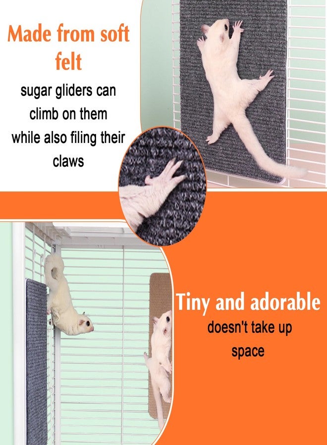 Yolev 3 Pcs Sugar Glider Cage Accessories,Sugar Glider Toys Climbing Mats 9 × 7.5 inch for Sharpening Claws, Small Pets Scratching Pads Climbing Toys for Cage Wall Furniture - Image 4