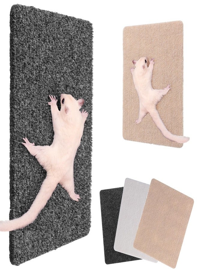 Yolev 3 Pcs Sugar Glider Cage Accessories,Sugar Glider Toys Climbing Mats 9 × 7.5 inch for Sharpening Claws, Small Pets Scratching Pads Climbing Toys for Cage Wall Furniture - Image 1