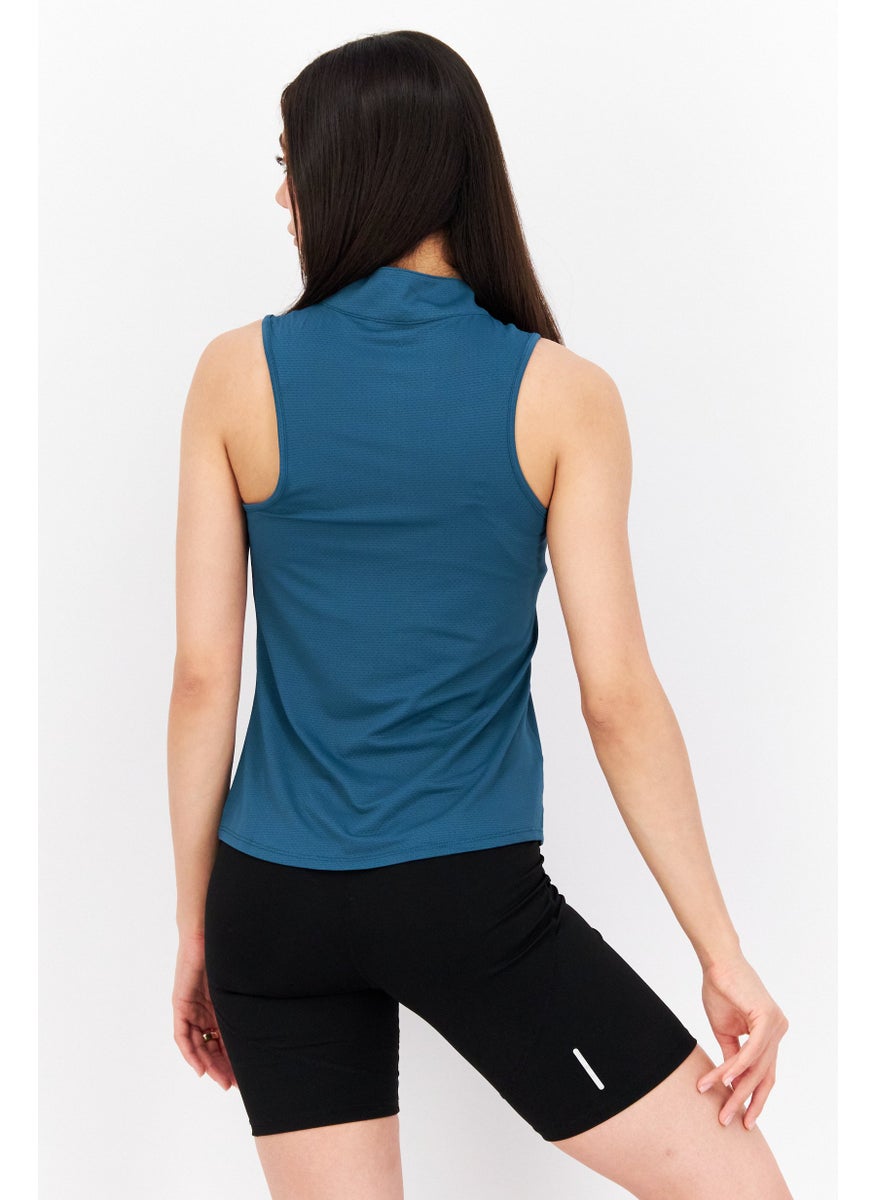 X by Gottex Women Sportswear Fit Sleeveless Training Top, Dark Green  - Image 3